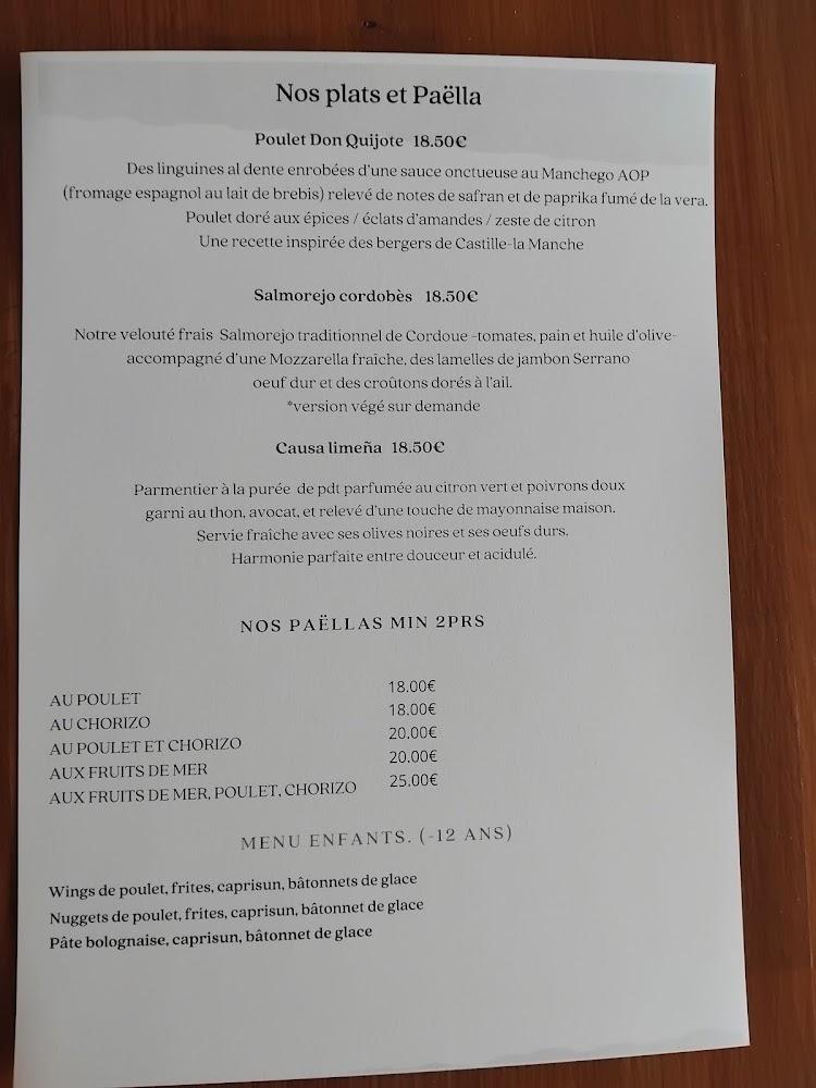 La table de Sam - Menu Image 1